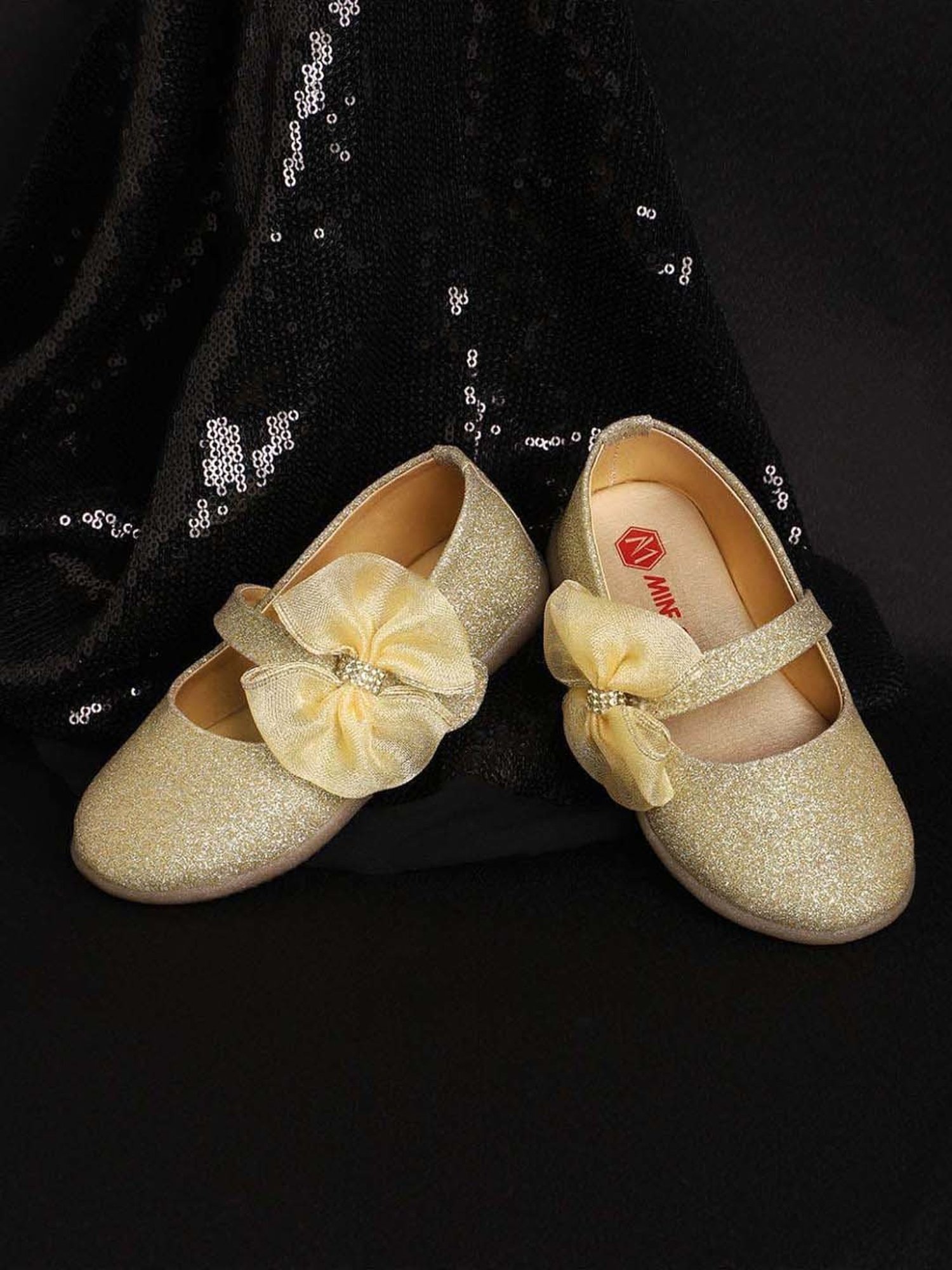 Minesole Kids Golden Mary Jane Shoes