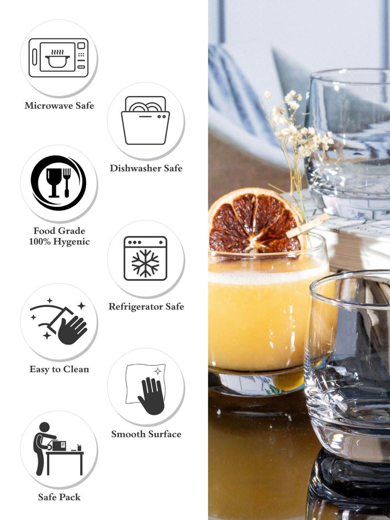 ROXX Valentino Transparent Glass Tumbler (0.32 L) - Set of 12