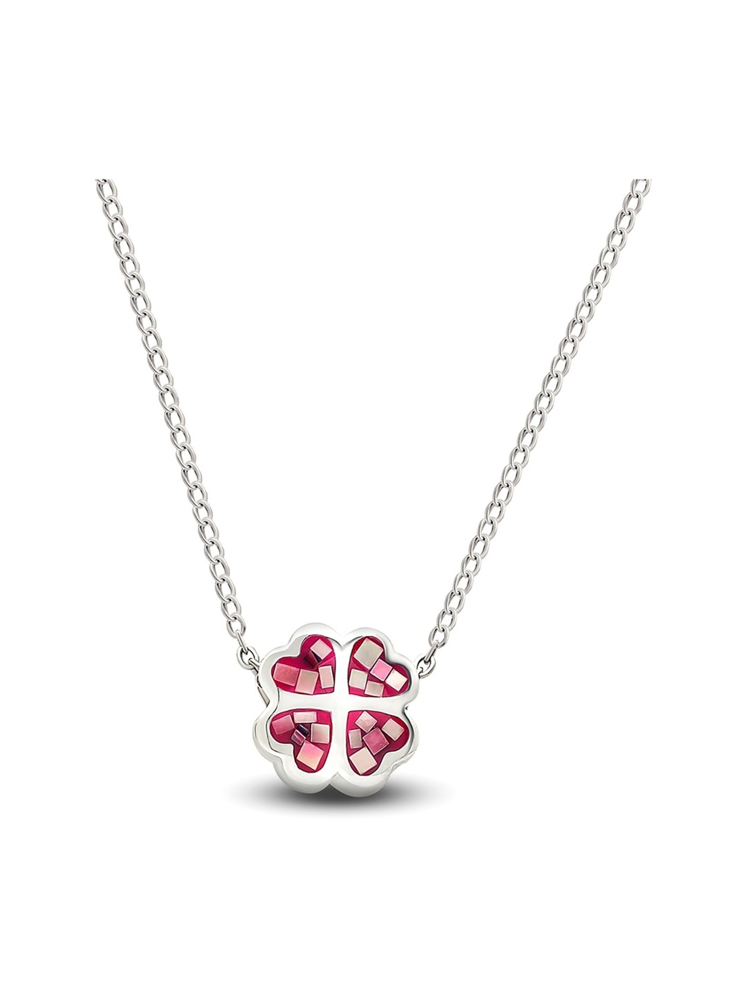 Silberry 92.5 Sterling Silver Cherry Blossom Pendant with Chain
