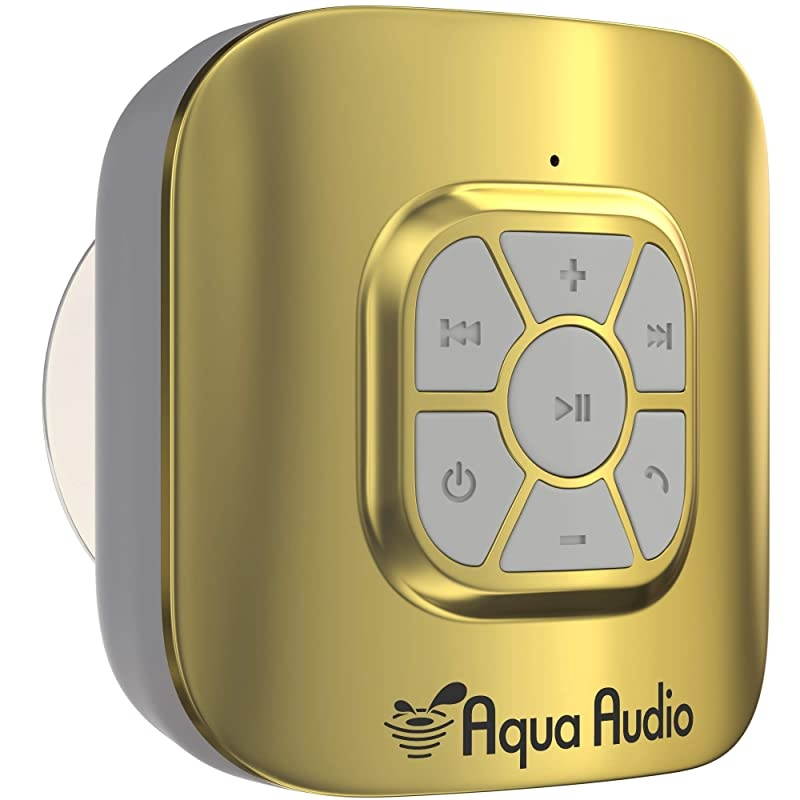 Portable Waterproof Bluetooth Speaker with Suction Cup 10 Hours PlaytimeBuiltin Mic Gold