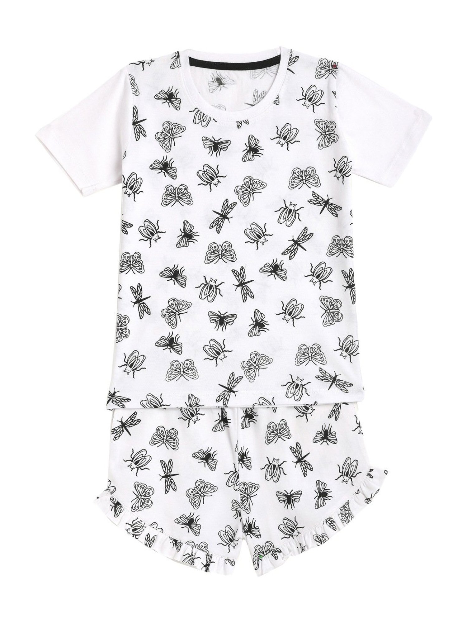 Kids Craft White Cotton Printed T-Shirt & Shorts