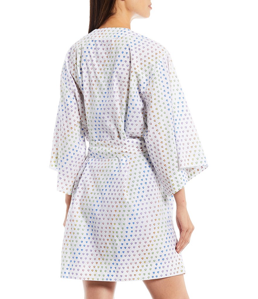 PJ Salvage Solid Ribbed Knit Long Wrap Robe