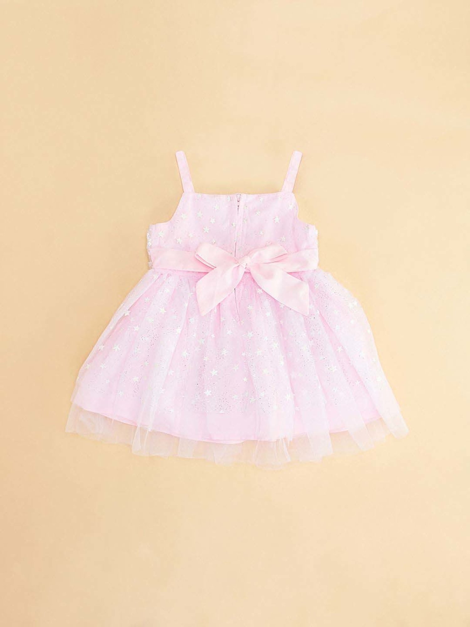Pantaloons Baby Baby Pink Cotton Shimmer Dress