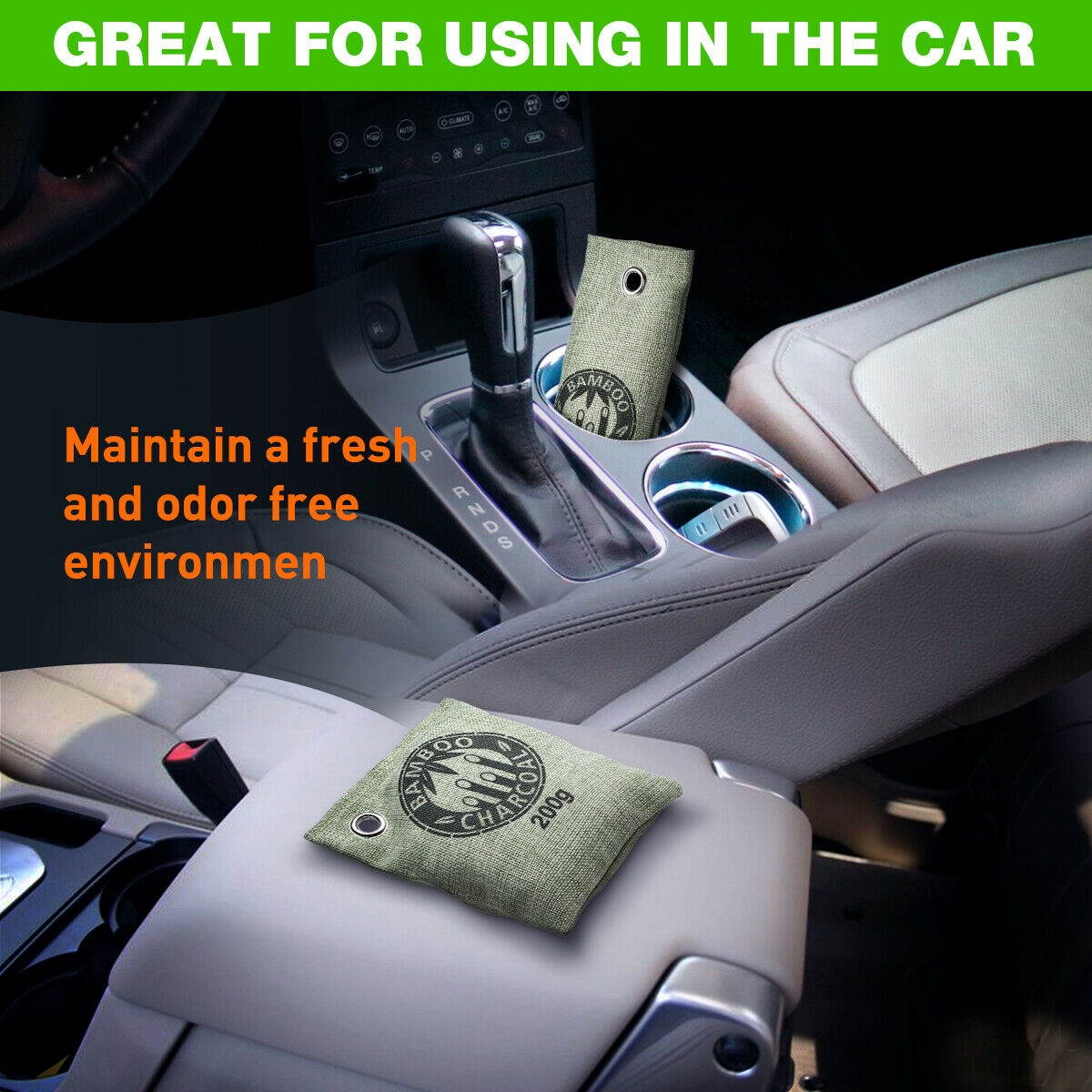 8pcs Car Bamboo Charcoal Fresh Air Purifier Bag Home Purifying Odor Mold Nature