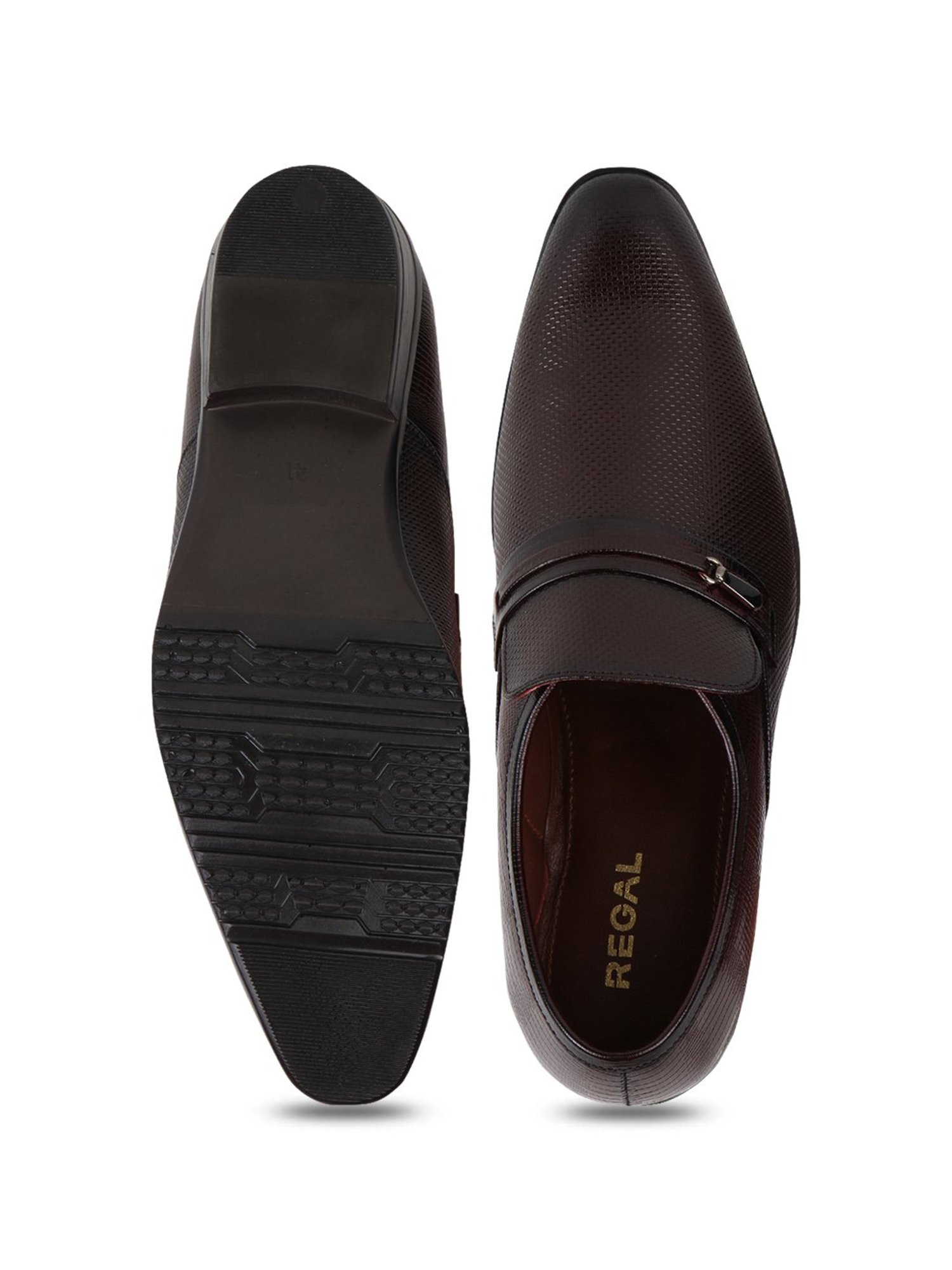 Regal Men's Maroon Formal Slip-Ons