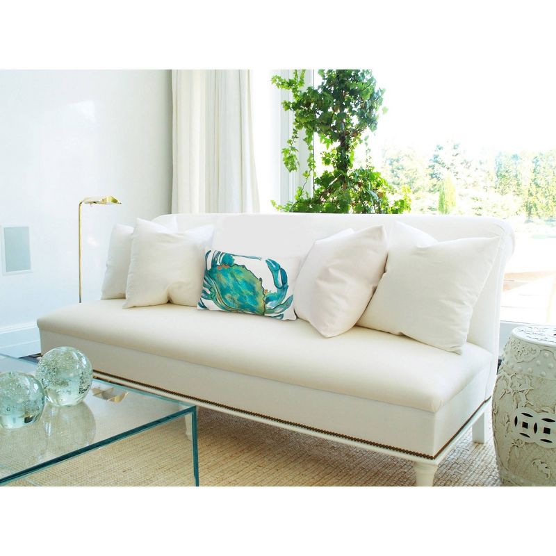 20"x20" Oversize Sea Crab Square Throw Pillow Blue - Liora Manne