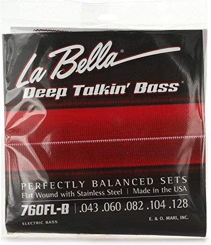 la bella 760flb flat wound bass strings set 43/128