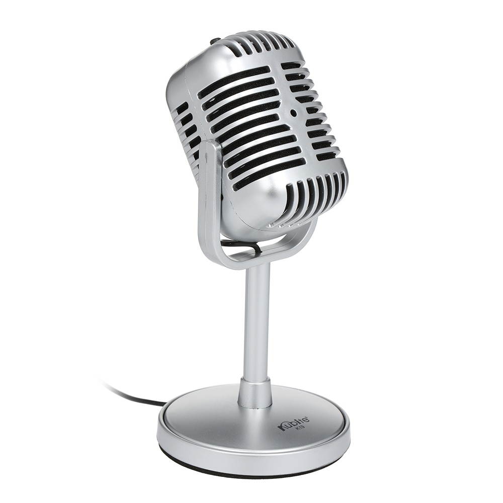 Kubite Wired Microphone Karaoke Classic MIC Old-fashioned Microphone Support Mobile Computer Chat Karaoke Webcast