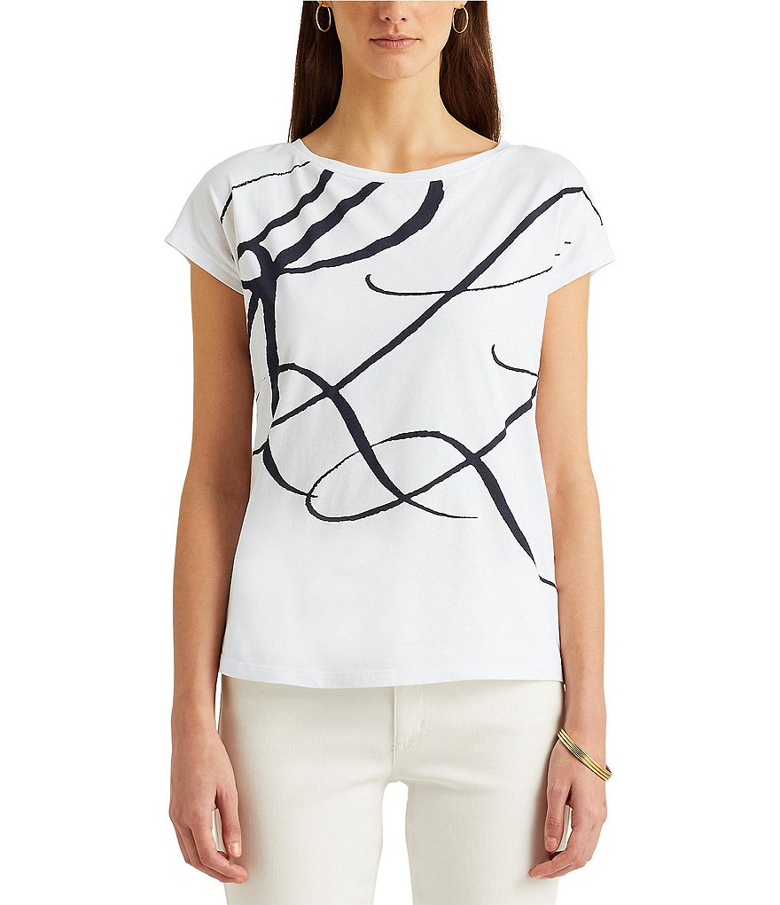 Joules Celina Short Sleeve V-Neck Knit Tee