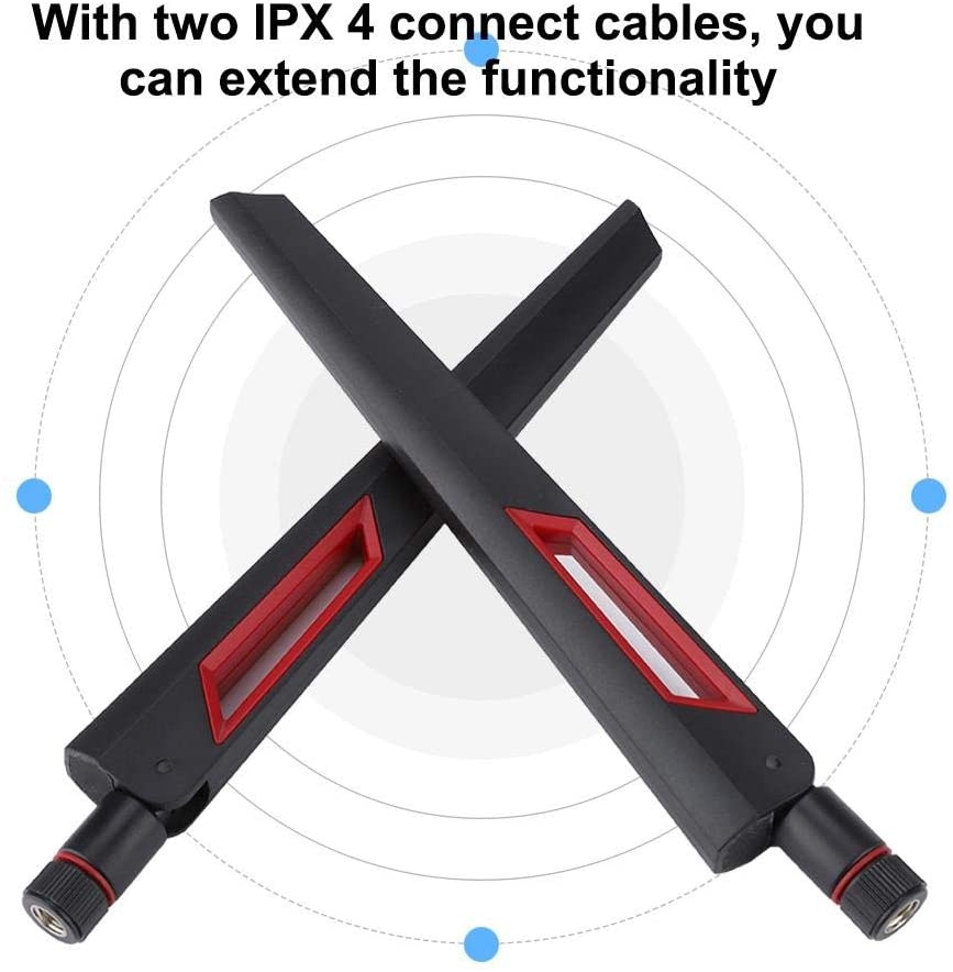 Bewinner 2PCS M.2/NGFF Wireless Network Card Connect Cable+28DBi Network Antenna Wireless LAN and WiFi Router Adapte Compatible for Intel 9260NGW/7265AC/9650AC/BCM94360