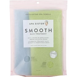 SPA SISTER TWIN EXFOLIATING SPA TOWELS (BLUE & GREEN)