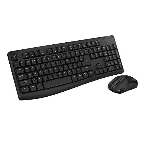 Rapoo X1800PRO Wireless Keyboard and Mouse Combo, Full-Size Keyboard with Number Pad and Mouse Included, 2.4GHz Dropout-Free Connection, Long Battery Life