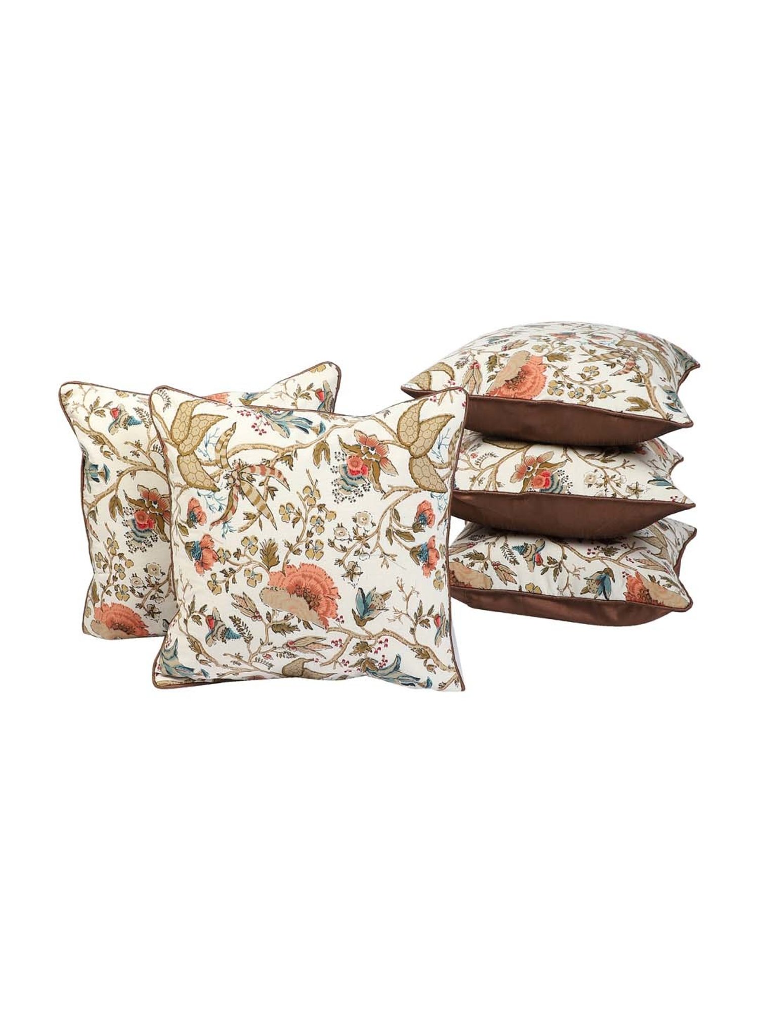 MFD HOME Furnishing Multicolour Cotton Cushion Cover - Set of 5