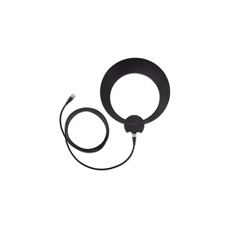 ClearStream Eclipse TV Antenna 35+ Miles Range MultiDirectional Grips to Walls and Windows 12 ft Detachable Coaxial Cable Black or White 4K Ready ECL