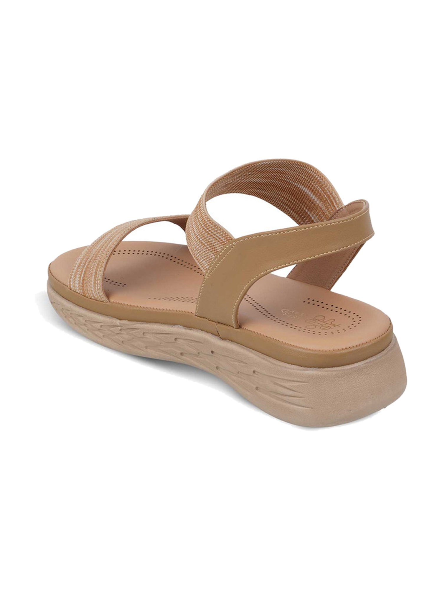 Tresmode Women's Beige Ankle Strap Wedges