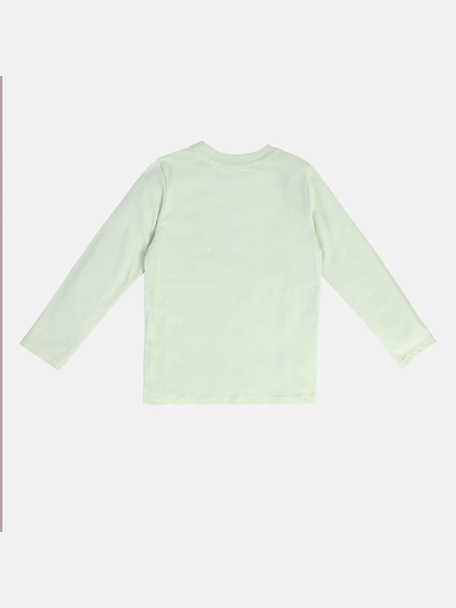MINIKLUB Boys Green Printed Full Sleeves T-Shirt