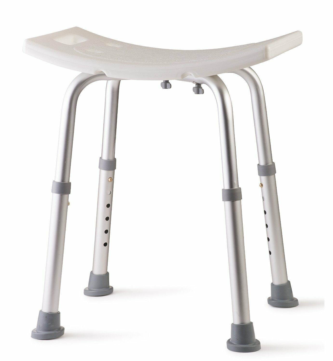 Aluminum Bath Tub Shower Chair with Handles, Drainage Holes  7 Level Adjustment