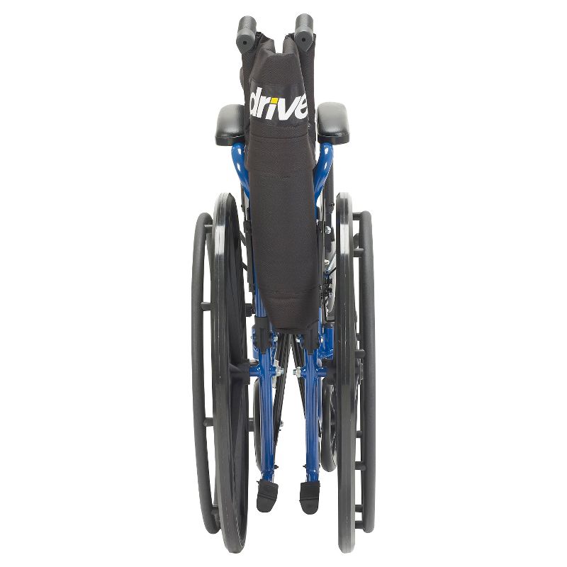 Drive Medical Blue Streak Wheelchair with Flip Back Desk Arms, Elevating Leg Rests, 20" Seat