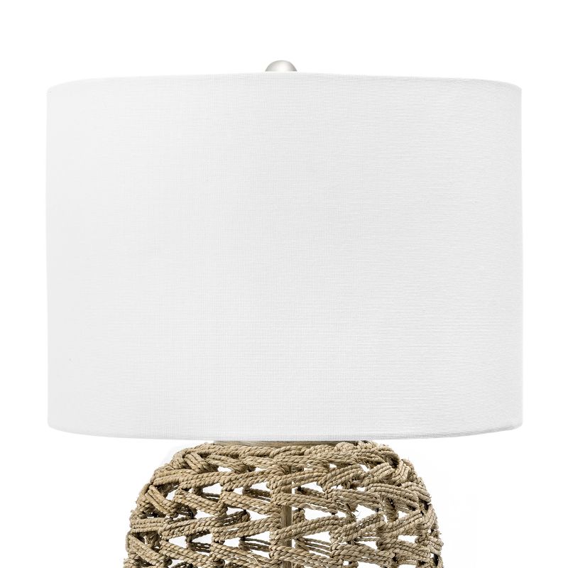 nuLOOM Bristol 24" Rattan Table Lamp Lighting - Tan 23.5" H x 15" W x 15" D