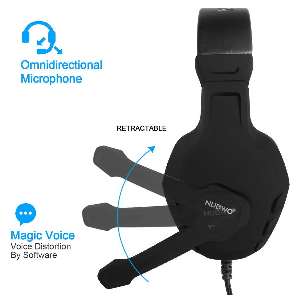 NUBWO U3 3.5mm Stereo Gaming Headphones On Ear Headset with Microphone For PS4 PC New Xbox One Computer Mobile Phone