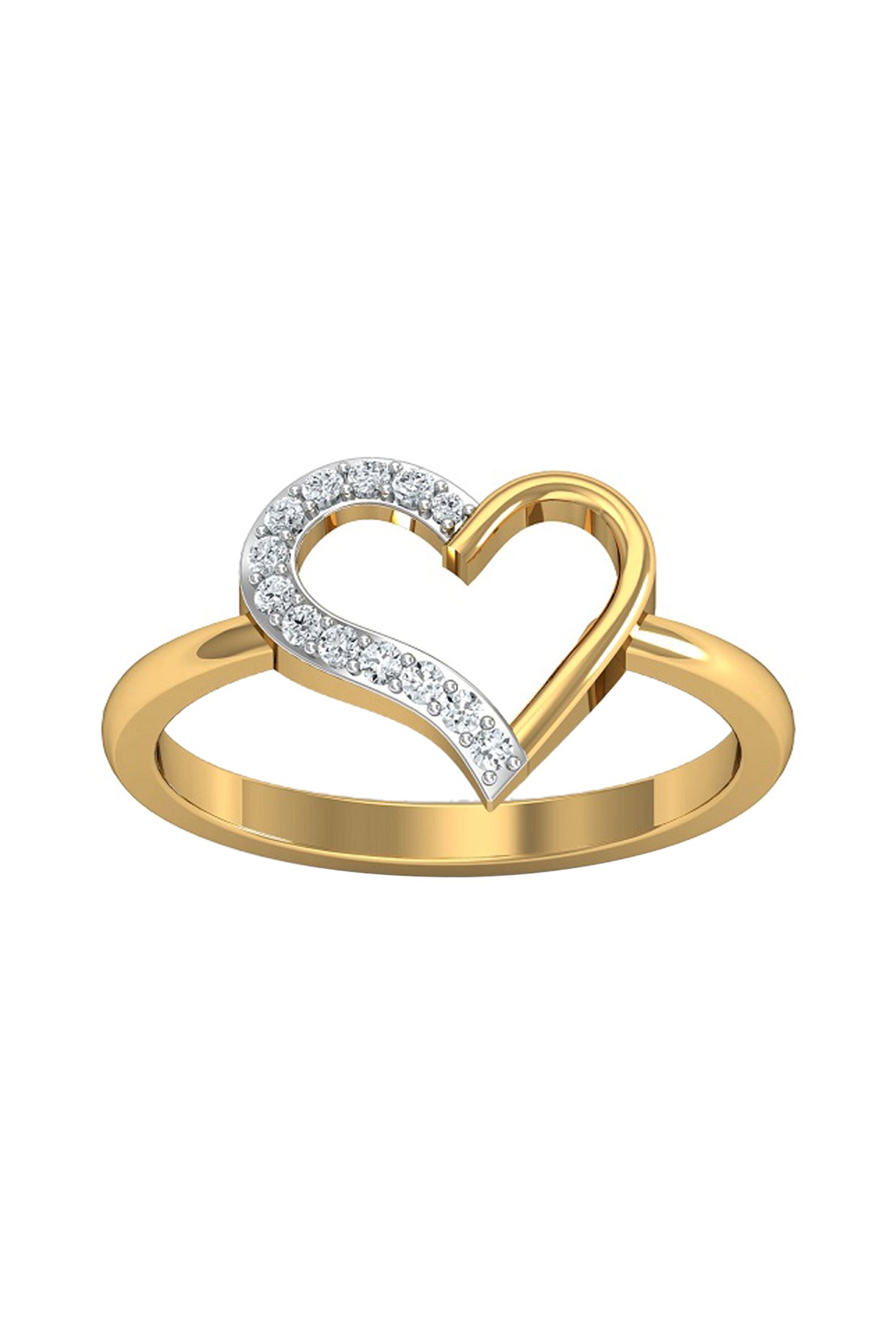 Sri Jagdamba Pearls Love Heart 18 kt Gold & Diamond Ring