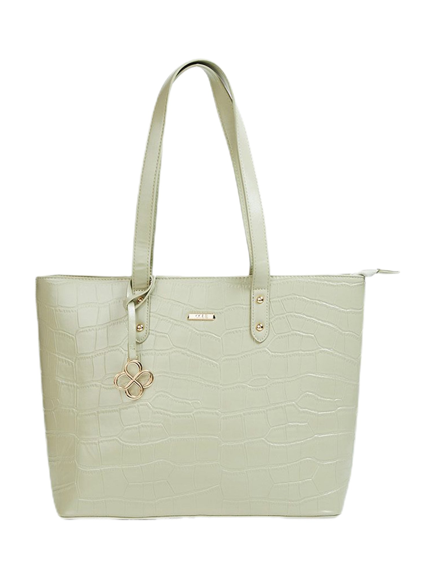 Code by Lifestyle Green Textured Tote Bag