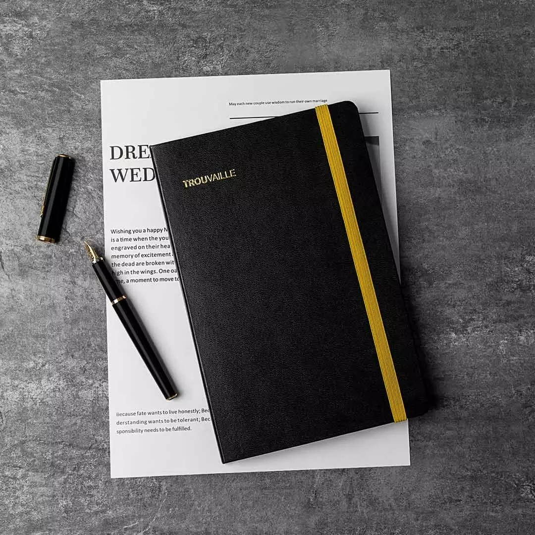 Guangbo Meet Dot Matrix A5 PU Leather Notebook TROUVAILLE Creative Office Notebook Students Diary Notepad Planner