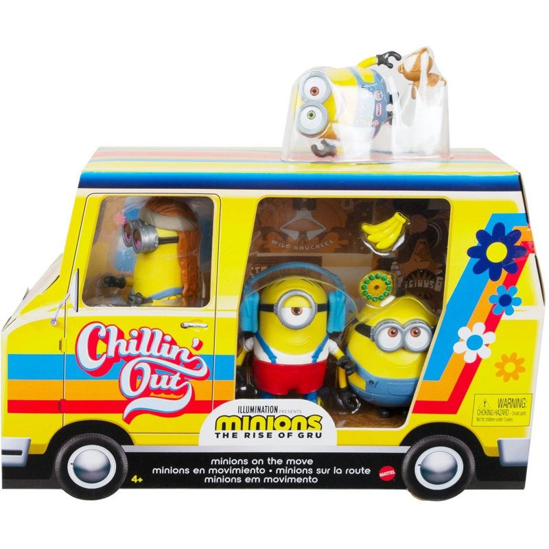 Minions: The Rise of Gru Minions on the Move Van with 4 Figures
