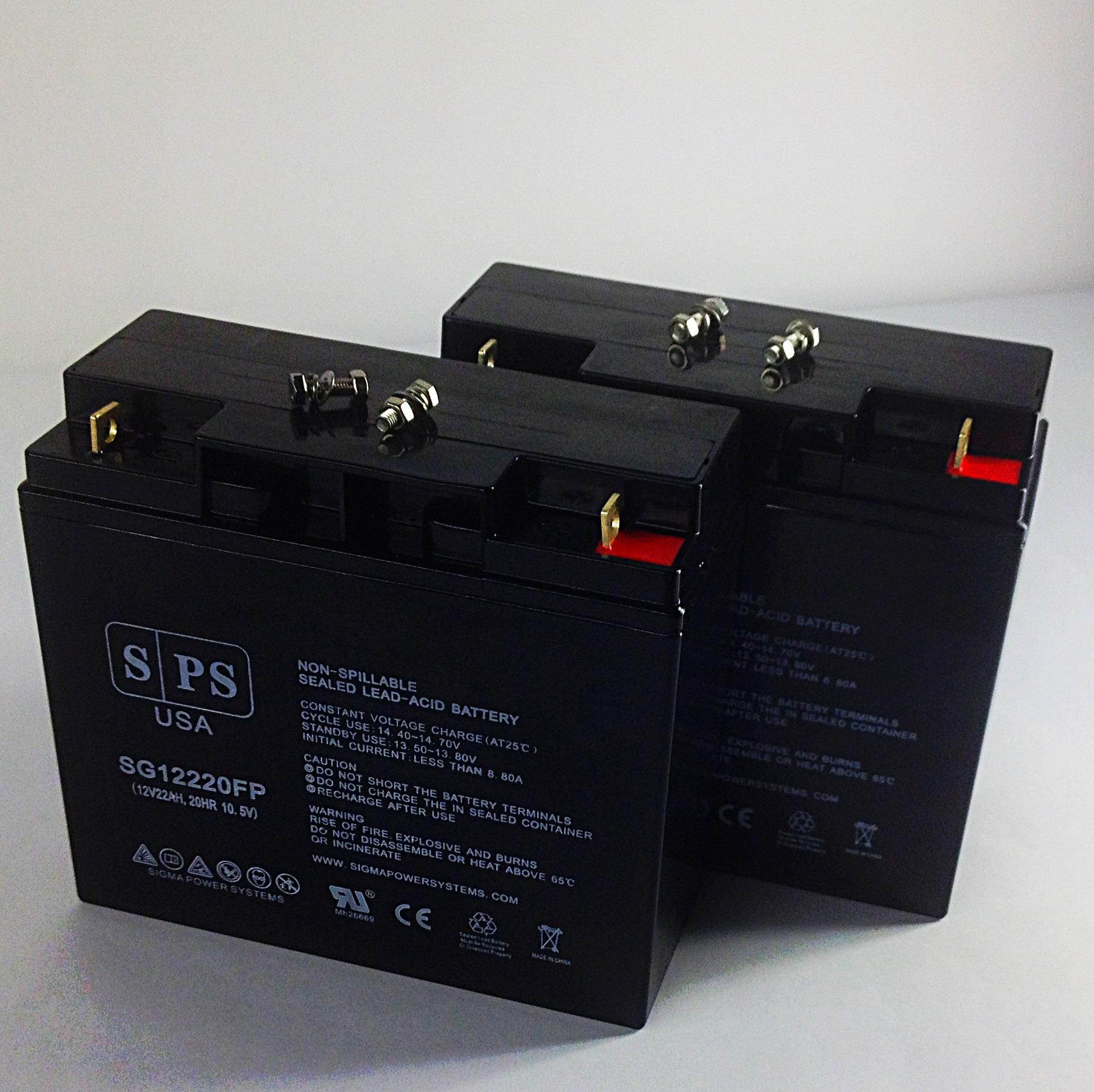 12v 22Ah Eaton 5119-2400  UPS ( upgrade from 12V 18Ah) Replacement Battery (2 PACK) SPS BRAND