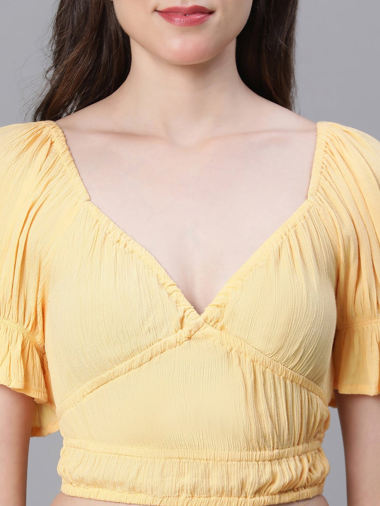 Oxolloxo Light Yellow Crop Top