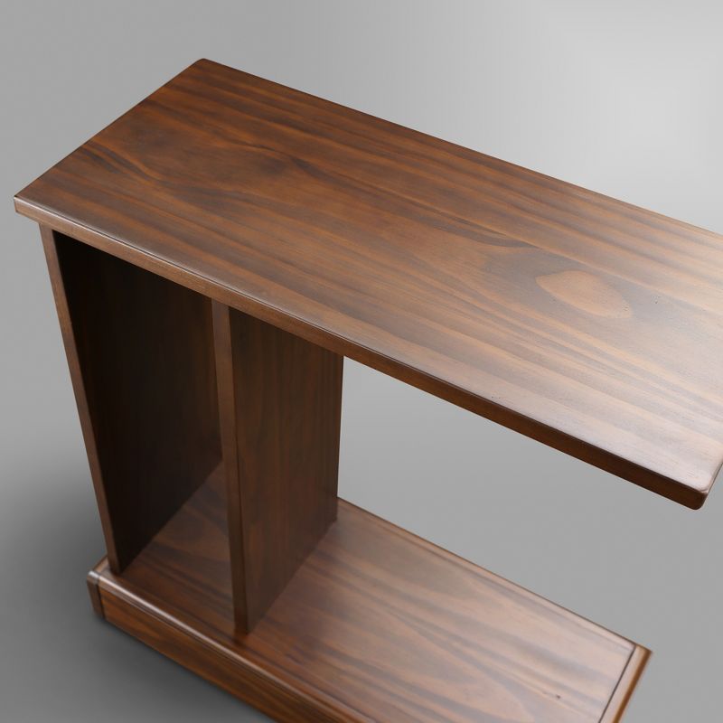 Monroe C Table with Concealed Drawer Mocha Brown - Flora Home