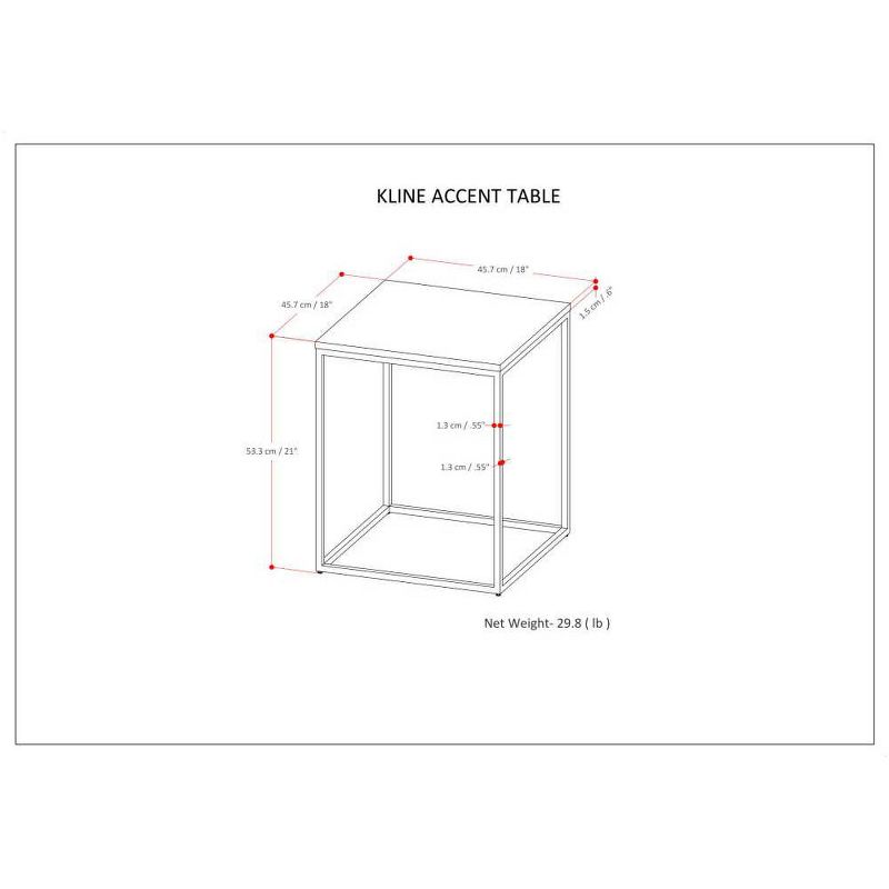 18" Holmes Accent Table White/Gold - WyndenHall