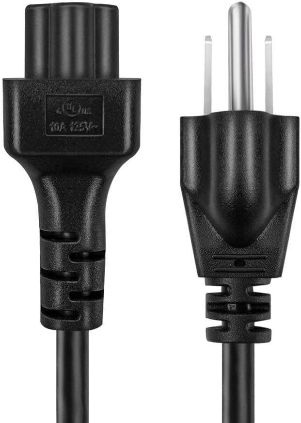 TNP Universal Power Cord (3 Feet) - IEC320 C5 to NEMA 5-15P 3-Prong Mickey Mouse Power Extension Cable Wire Connector Socket Plug Jack For Laptop Notebook AC Power Supply Adapter Charger Wall Outlet