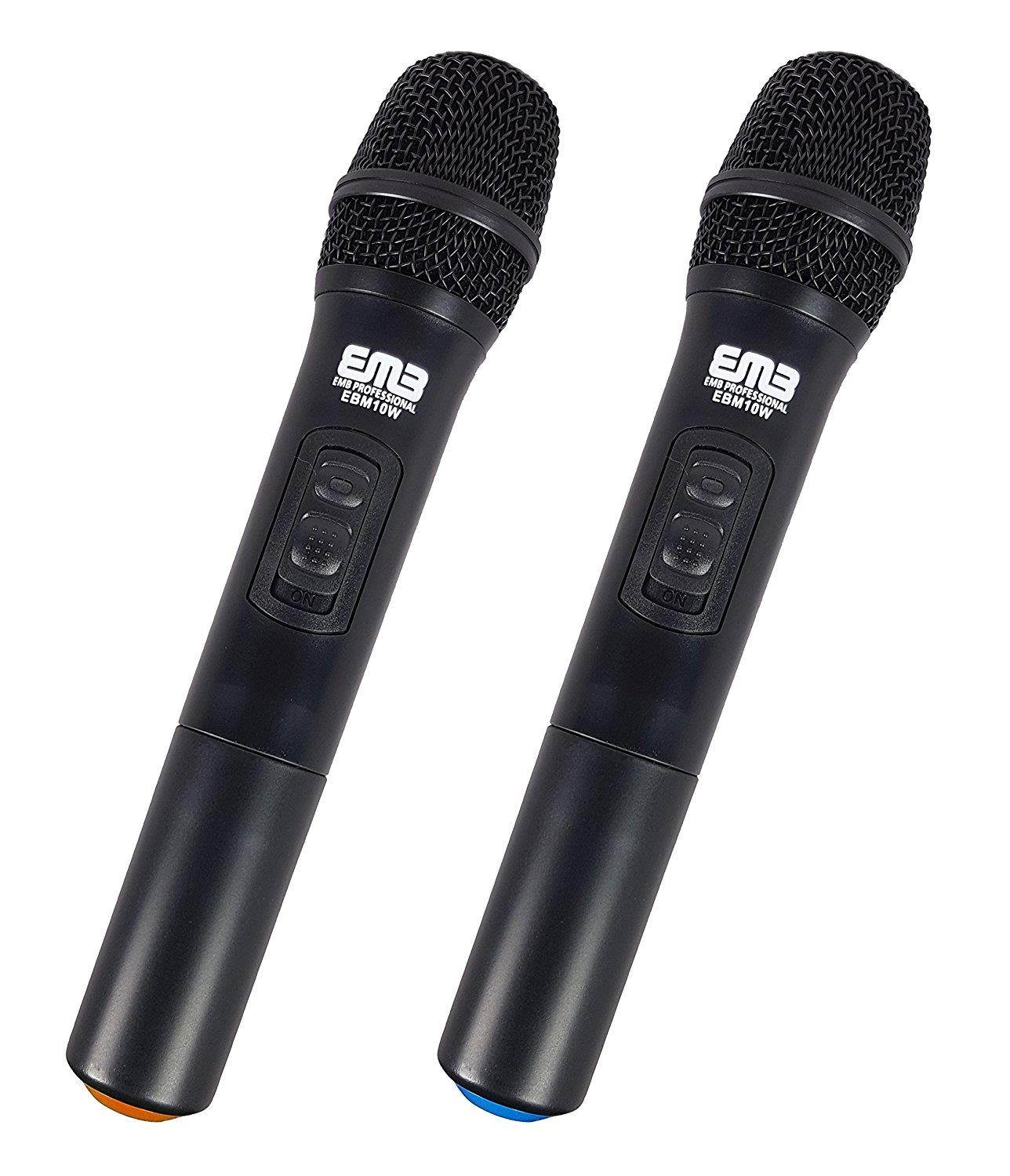 EMB Pro EBM10W Professional Dual VHF Wireless Handheld Microphone System
