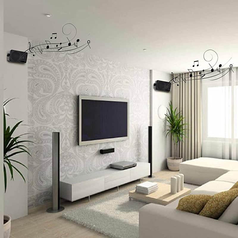 3-Way Indoor Outdoor Speaker System - 3.5 Inch 200W Pair of Mini Box Ceiling Wall Mount Speakers w/ 1" Tweeter, 3.25" Woofer, 1.75&rdquo; Midrange - Home Theater Entertainment, PA System -  2022SX