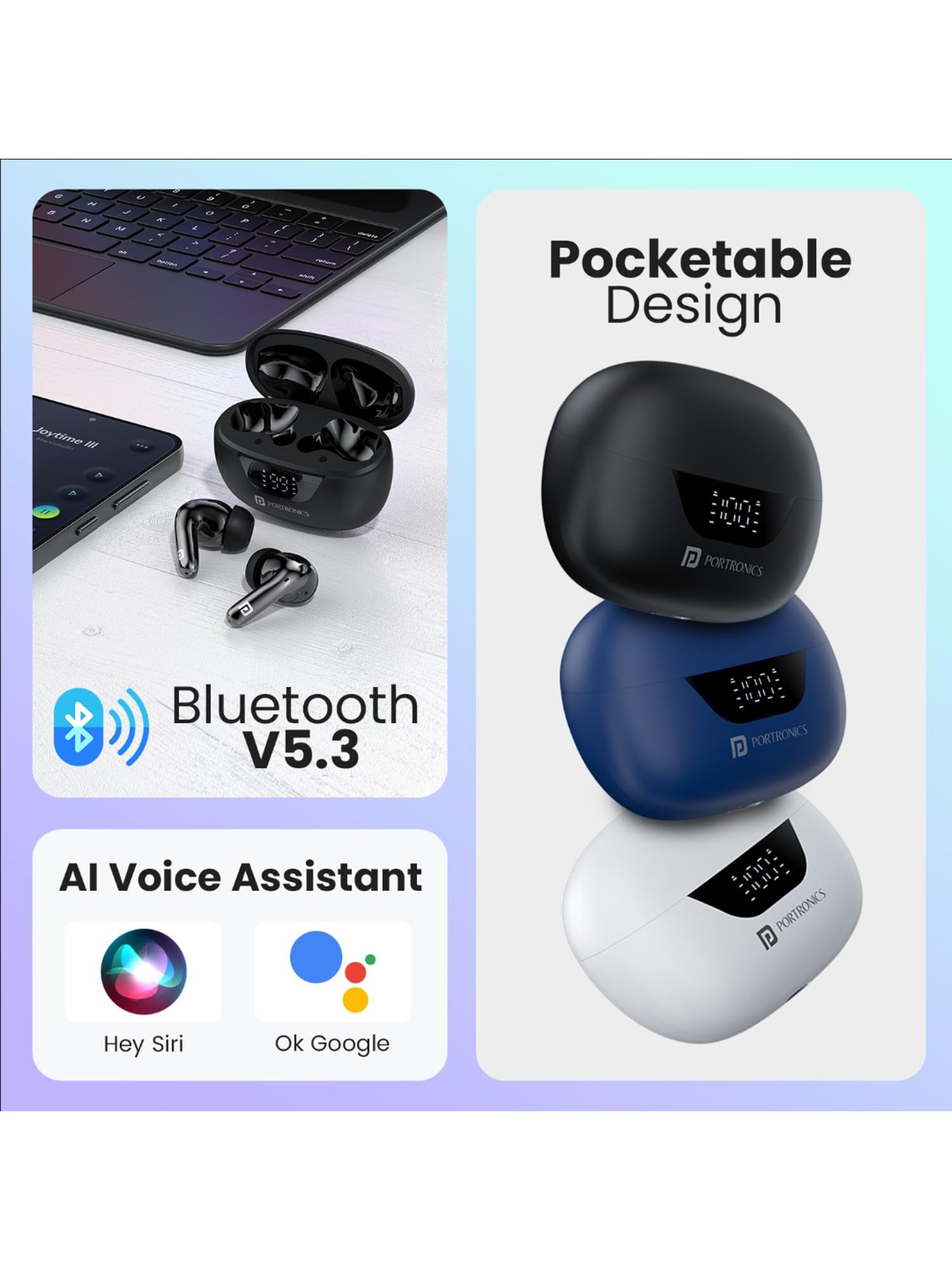 Boat Airdopes Sonik BT Earbuds with 60Hrs Playback & ENx Technology (Thunder Black, True Wireless)