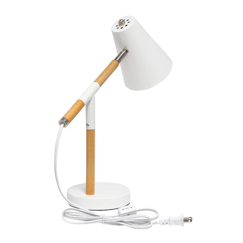 Wooden Pivot Desk Lamp White - Simple Designs