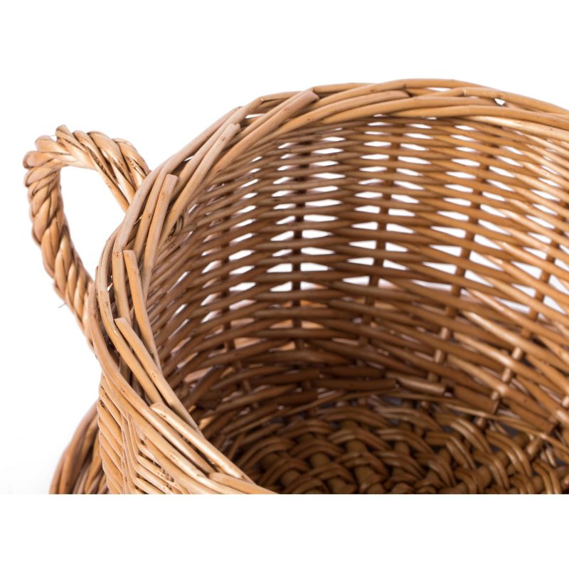 Vintiquewise Wicker Saucer Coffee Mug Cup Decorative Gift Basket Desk Organizer