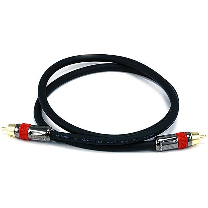 Digital Audio Coaxial Cable | Subwoofer Cable &ndash; (S/PDIF) RCA Cable, 200 Feet