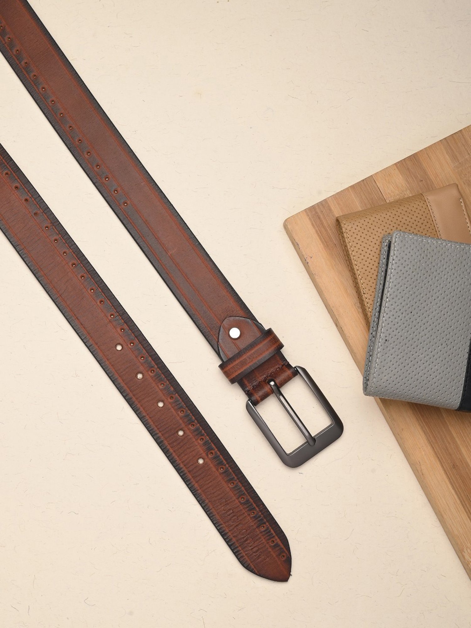 Clog London Brown Leather Casual Belt