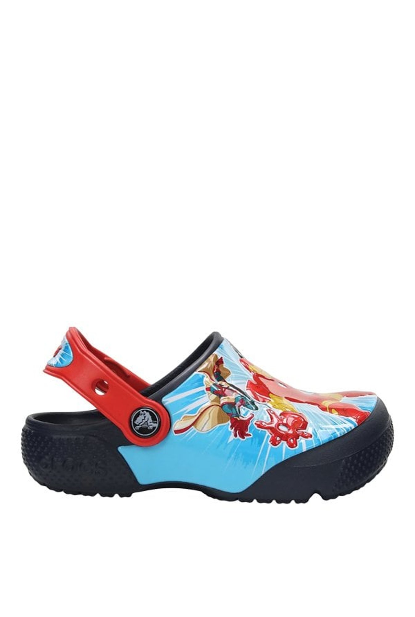 Kids FunLab Marvel Avengers Sky Blue & Red Back Strap Clogs