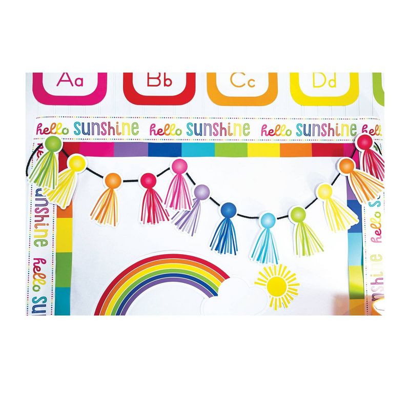 Schoolgirl Style 36pc Hello Sunshine - Tassels Colorful Cut-Outs 6" x 3.5"