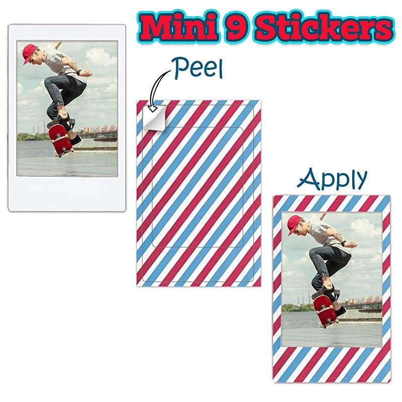 Instax Mini Instant Film 4 Pack (4 x 20) 80 Photo Sheets + 120 Assorted Colorful Mini Photo Stickers - Compatible with  Instax Mini 11, 9 and 8 Camera, Fuji SP-1, SP-2, Polaroid Film