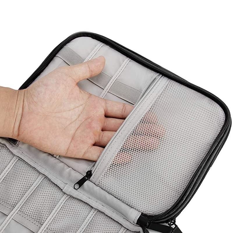 Organizer 2 Layer Electronic Accessories Organizer Travel Storage Bag for Charging Cable phone Power Bank Mini Tablet Up to 79 Make up Organizer Bag for Traveling Black