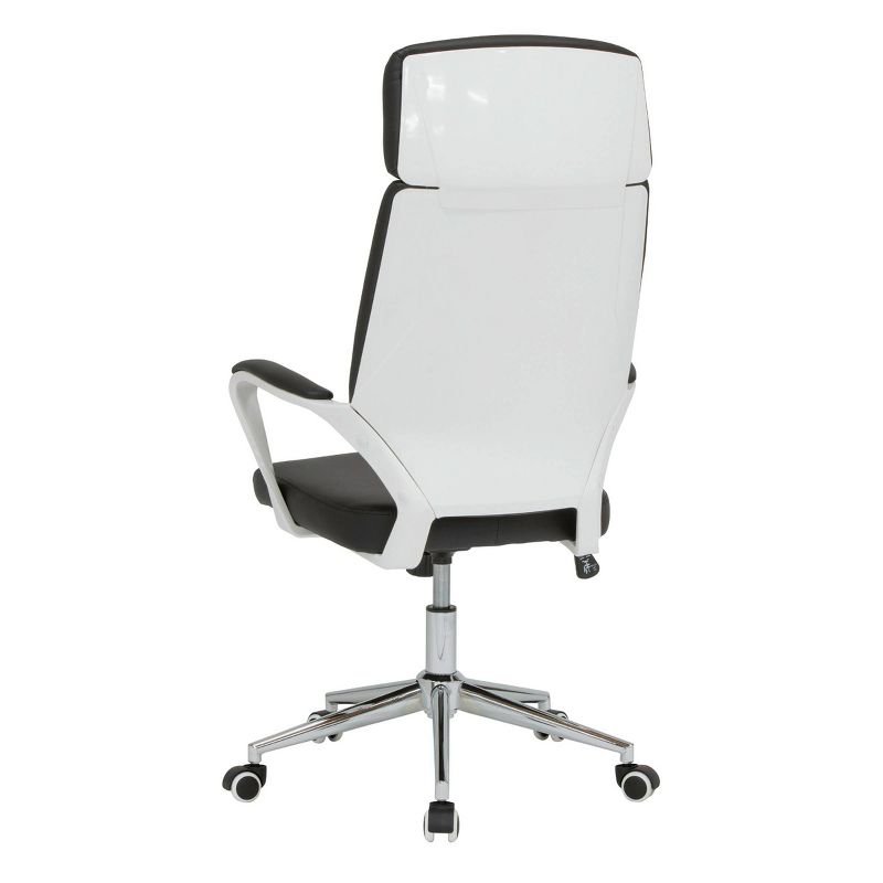 High Back Deluxe Managers Chair White/Black - Calico Designs