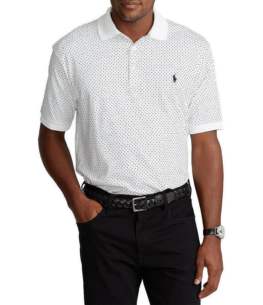 Polo Ralph Lauren Big & Tall Dot Print Soft Cotton Short-Sleeve Polo Shirt