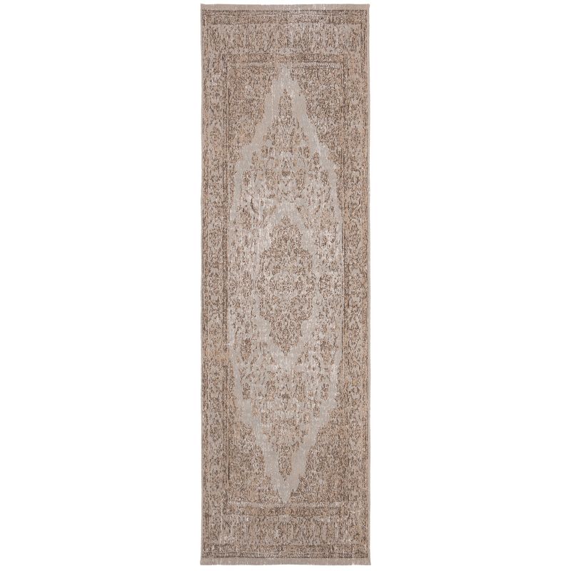 2'4"x8' Loomed Medallion Runner Rug Gray - Safavieh