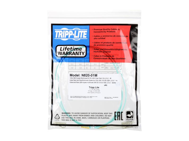 Fiber Optic Cable LC-LC 9/125 Duplex Single-Mode Fiber Cable Yellow 5 meters