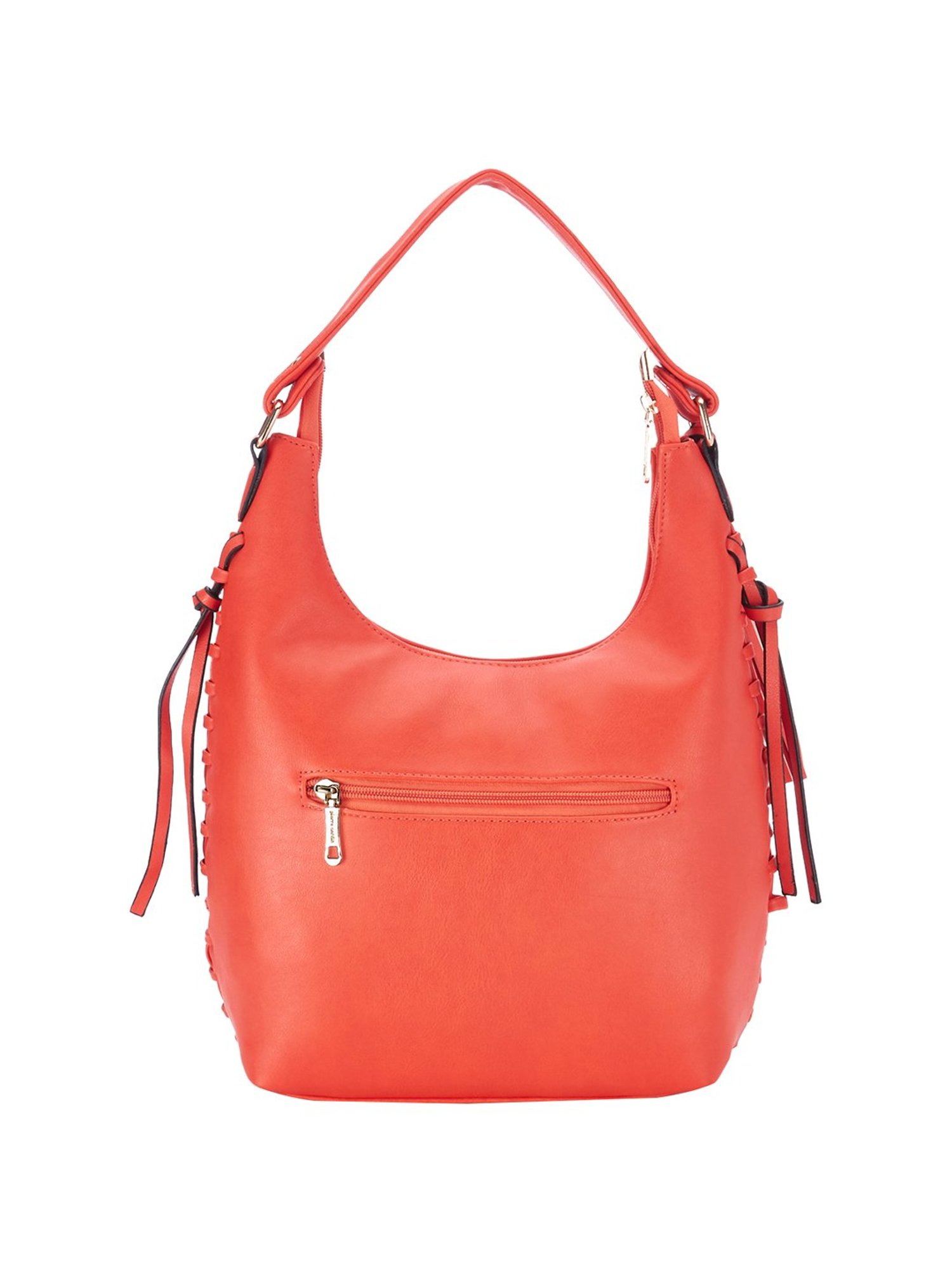 Pierre Cardin Red Solid Small Hobo Handbag