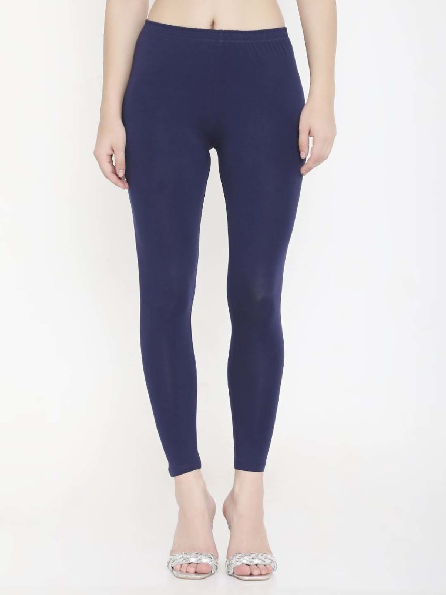 FEELINGS Blue Plain Leggings